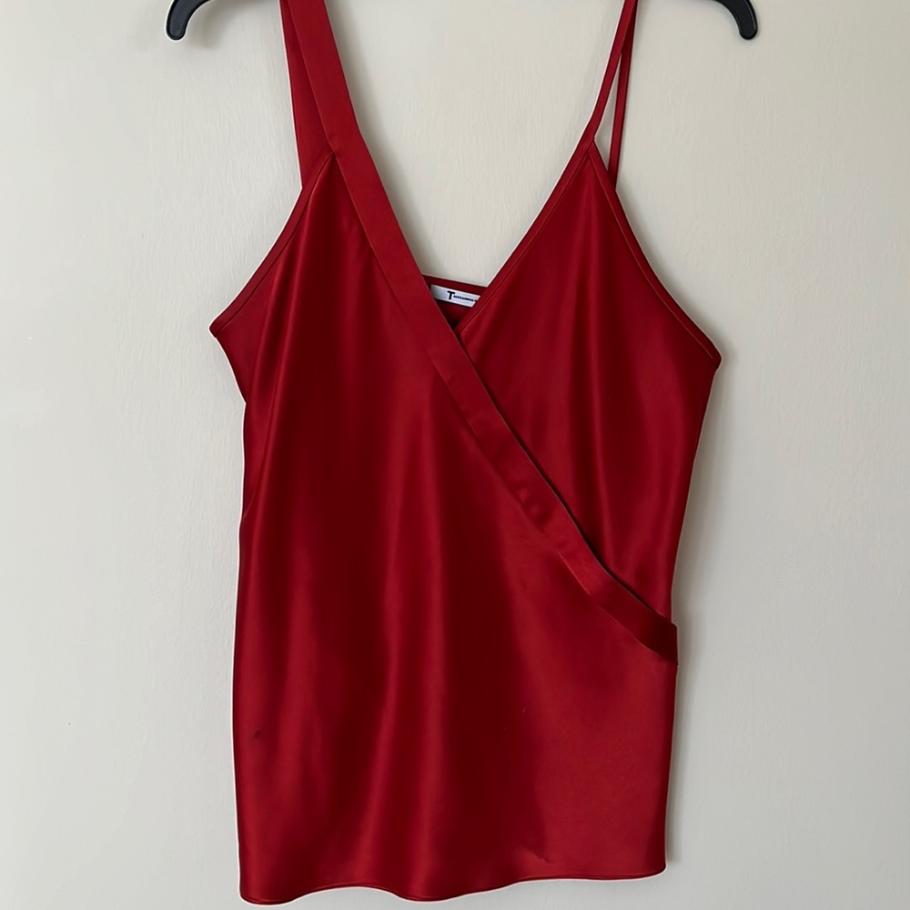 Alexander Wang red satin cami